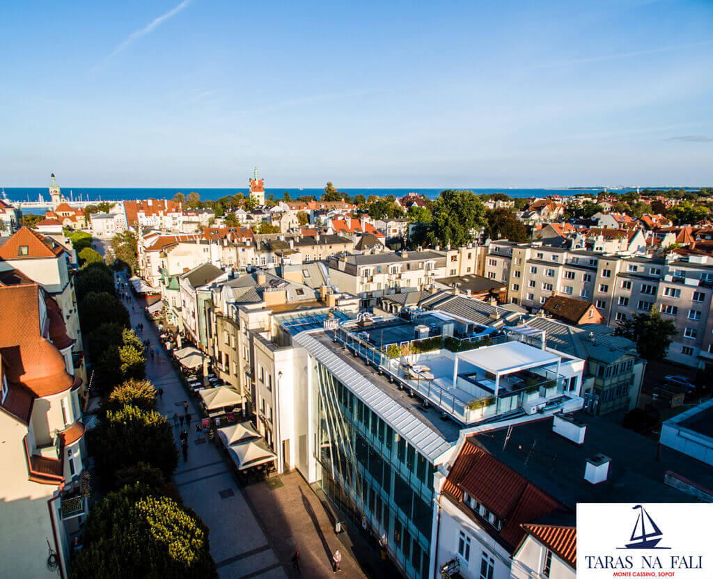 Dachterrasse mit Blick auf die Ostsee - Schiebebox