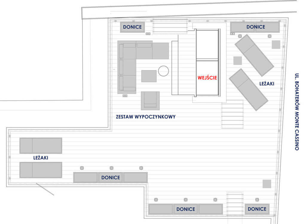 Einteilung Dachterrasse mit Schiebebox